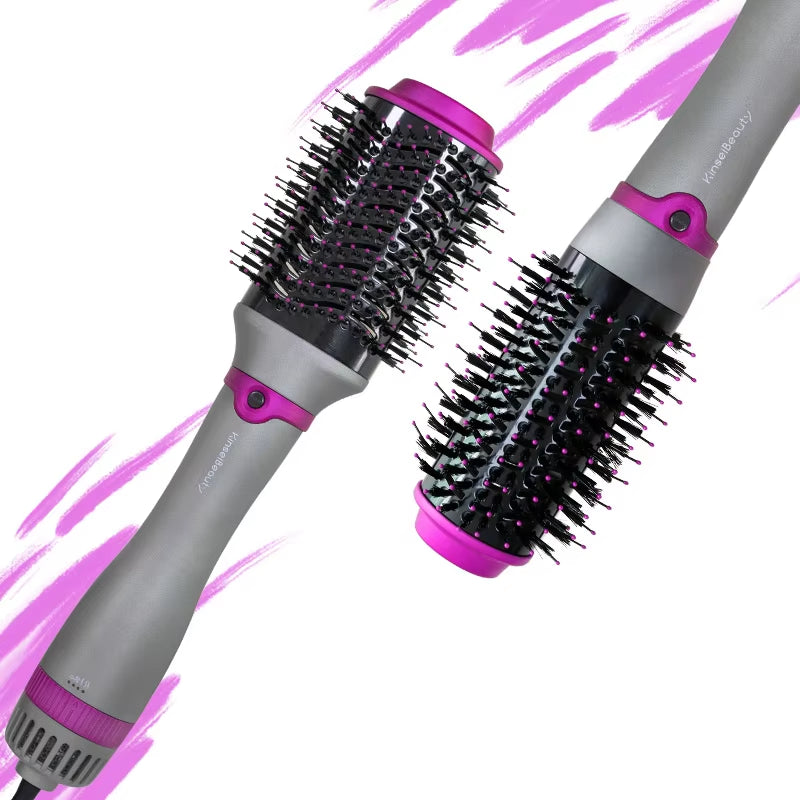 One Step Hair Dryer Brush Hot Air Paddle Styling Brush Negative Iron Generator Curling Combair Straight Hair Comb