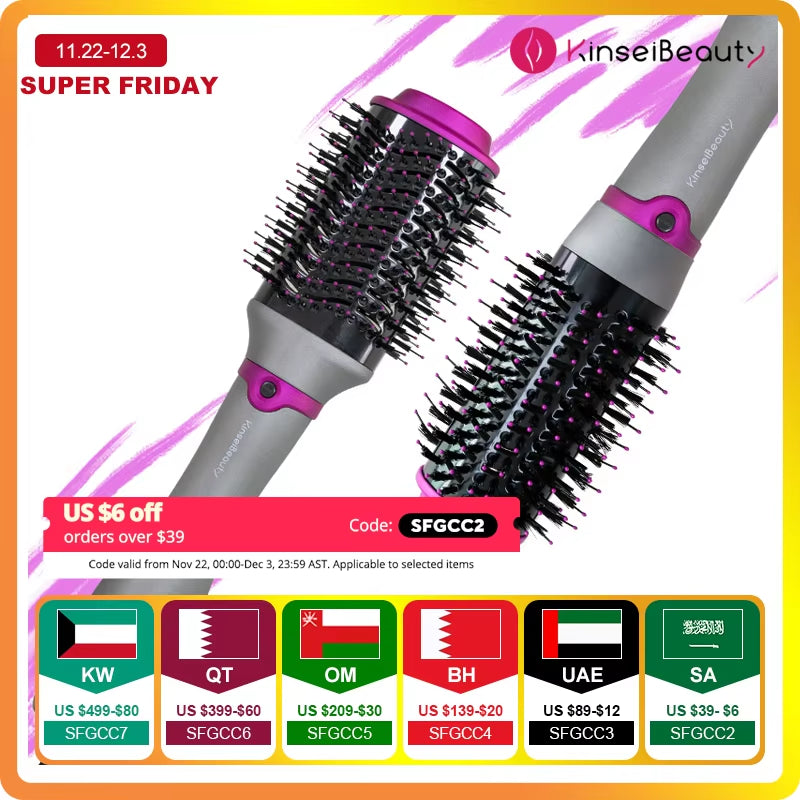 One Step Hair Dryer Brush Hot Air Paddle Styling Brush Negative Iron Generator Curling Combair Straight Hair Comb